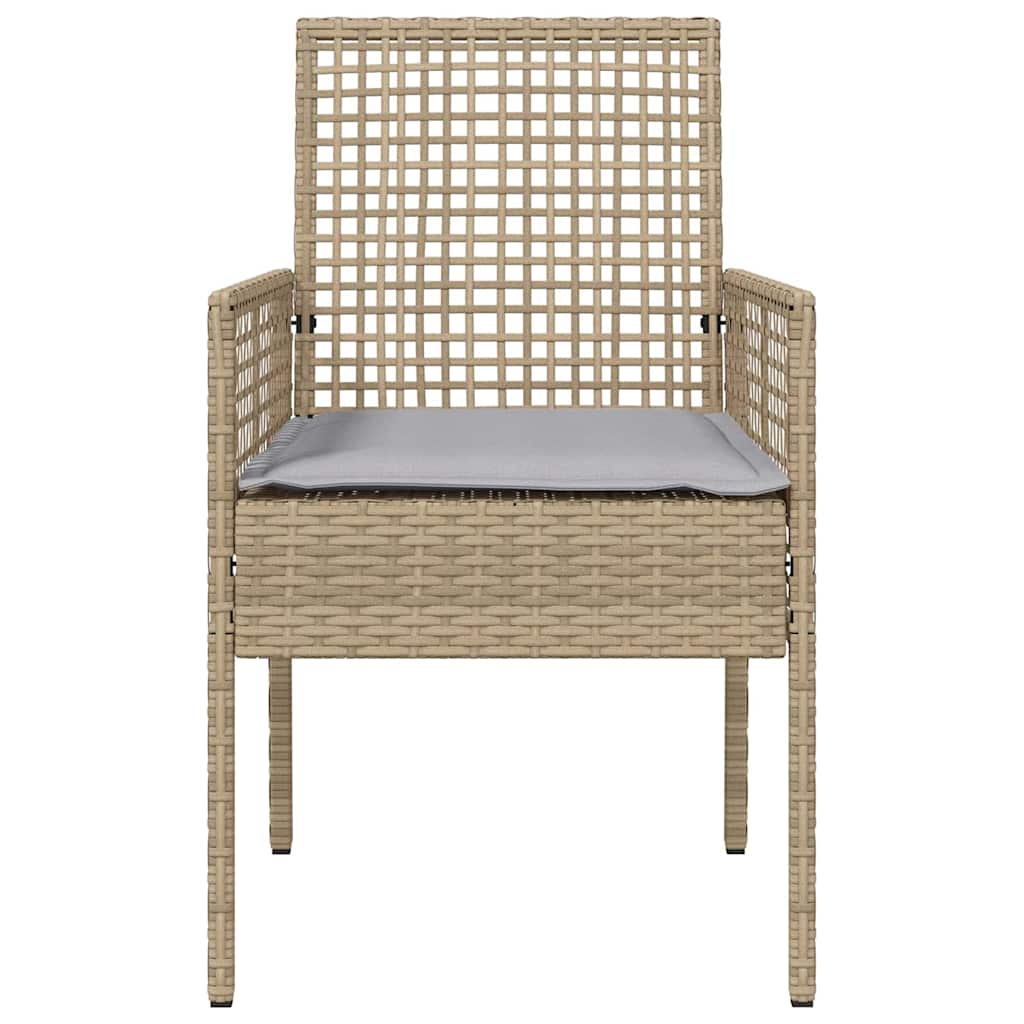 Kerti Szék párnával 2 pcs Bézs 55 x 53 x 85 cm polirattan