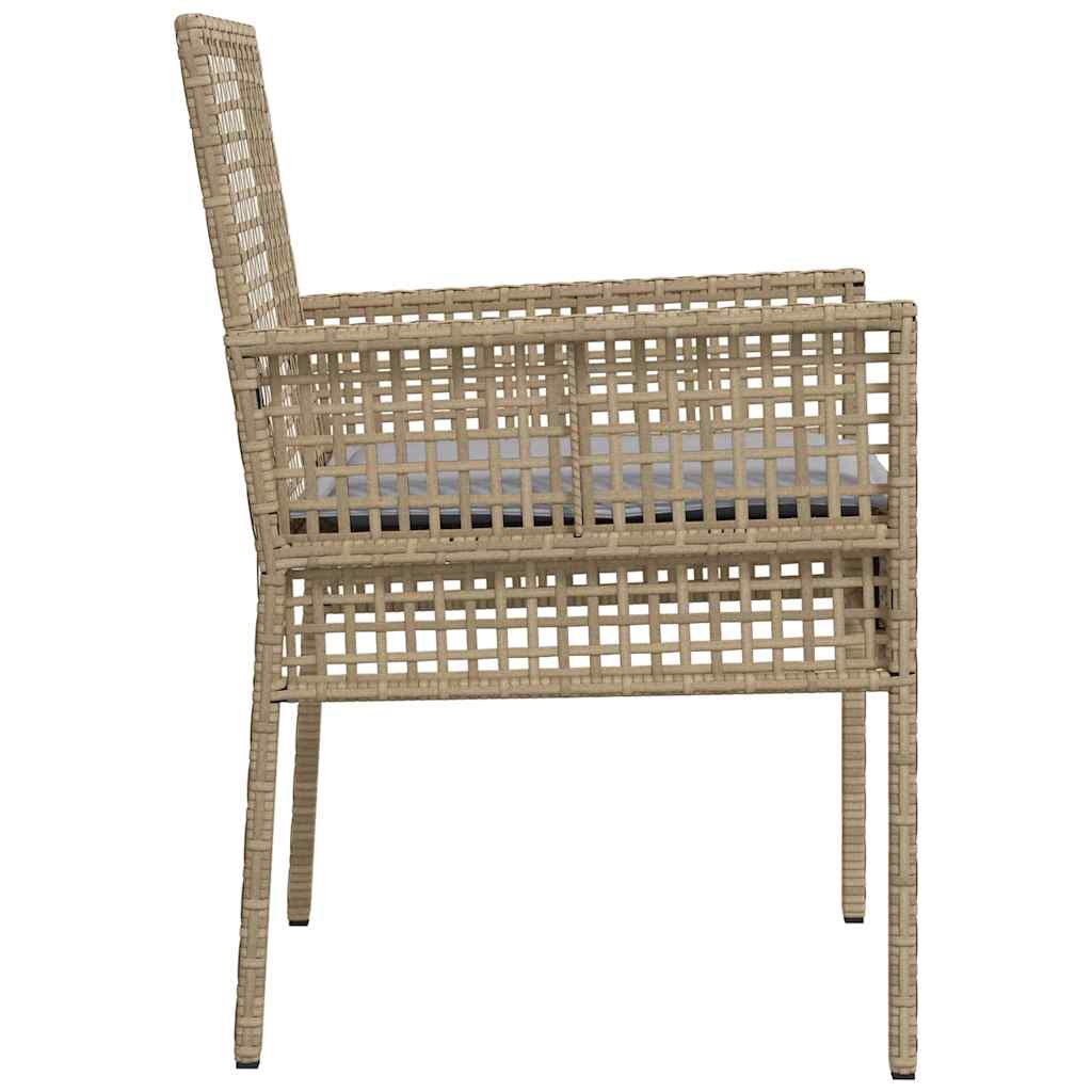 Kerti Szék párnával 2 pcs Bézs 55 x 53 x 85 cm polirattan