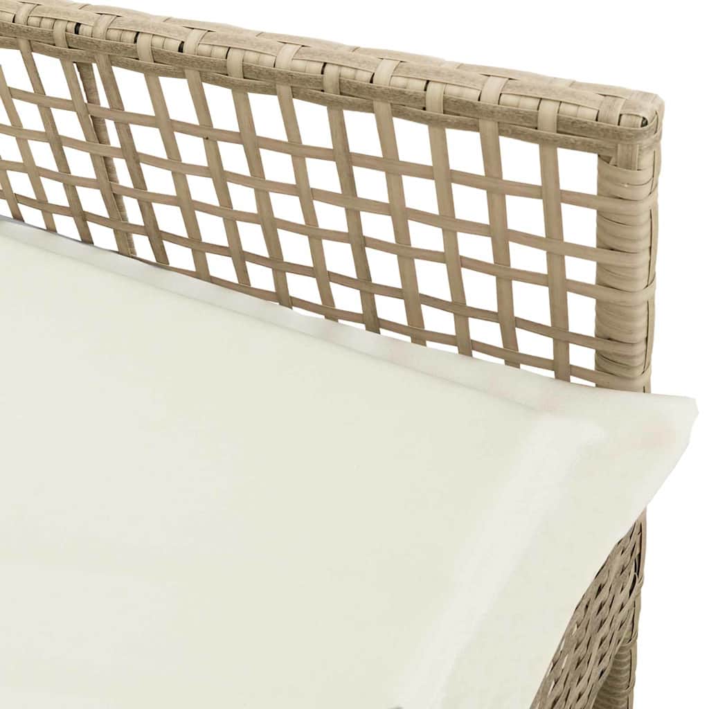 Kerti Szék párnával 2 pcs Bézs 55 x 53 x 85 cm polirattan