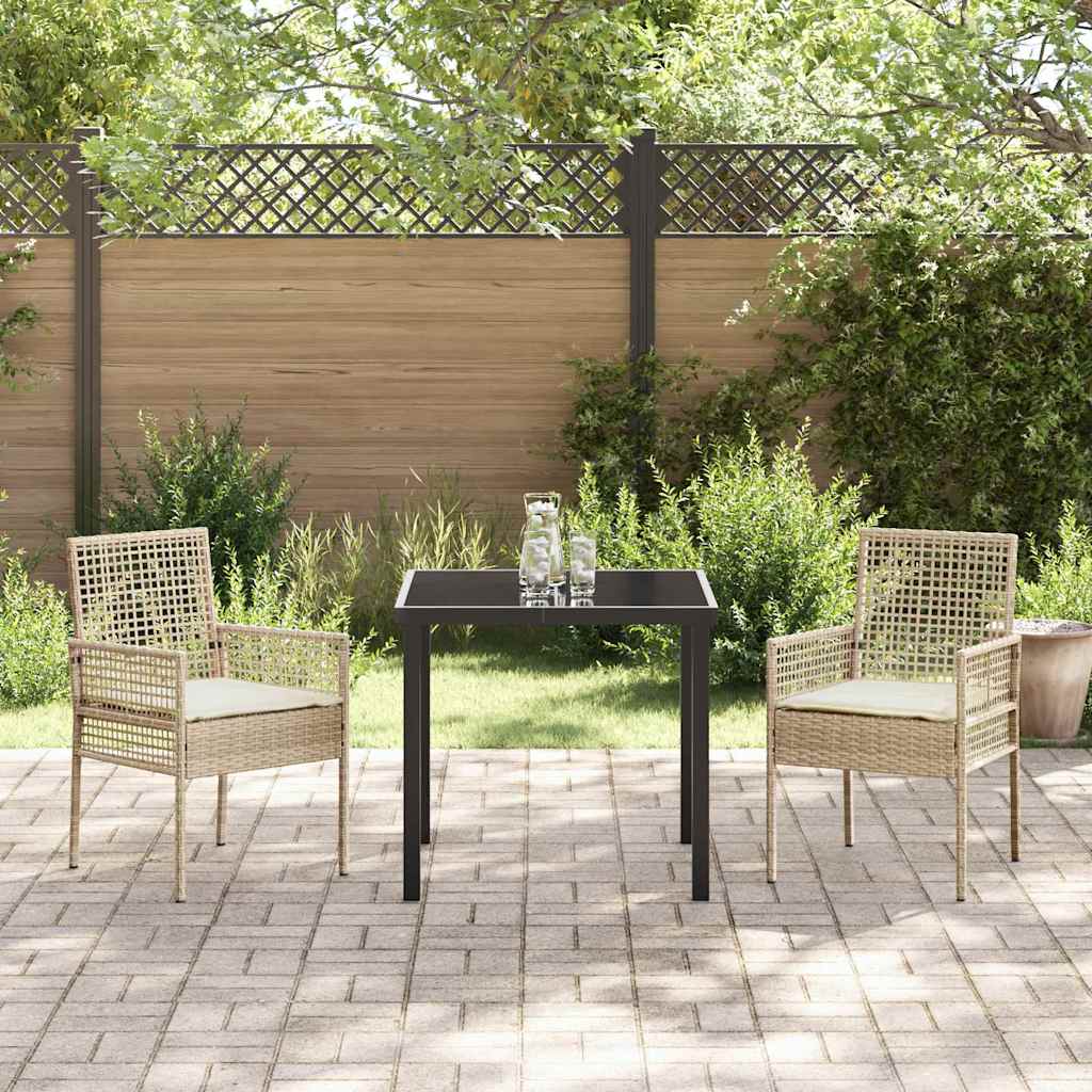 Kerti Szék párnával 2 pcs Bézs 55 x 53 x 85 cm polirattan