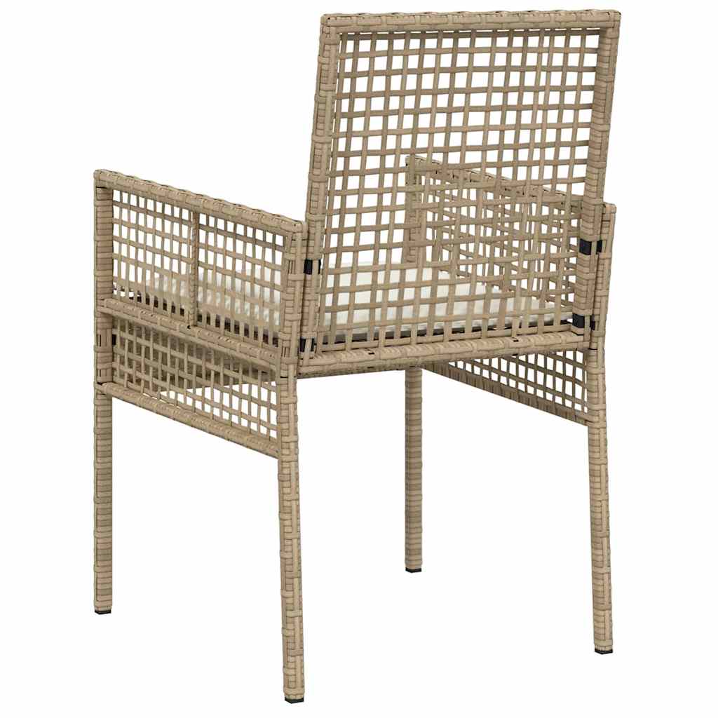 Kerti Szék párnával 2 pcs Bézs 55 x 53 x 85 cm polirattan