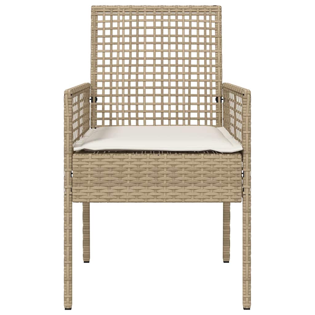 Kerti Szék párnával 2 pcs Bézs 55 x 53 x 85 cm polirattan