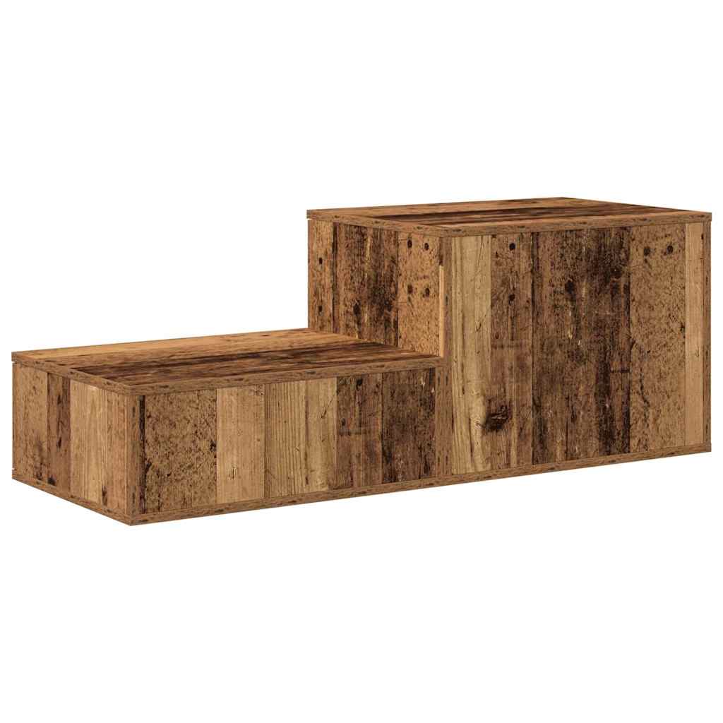 Tárolószekrény 2 db Öreg fa 118 x 41 x 40 cm Szerelt Fa