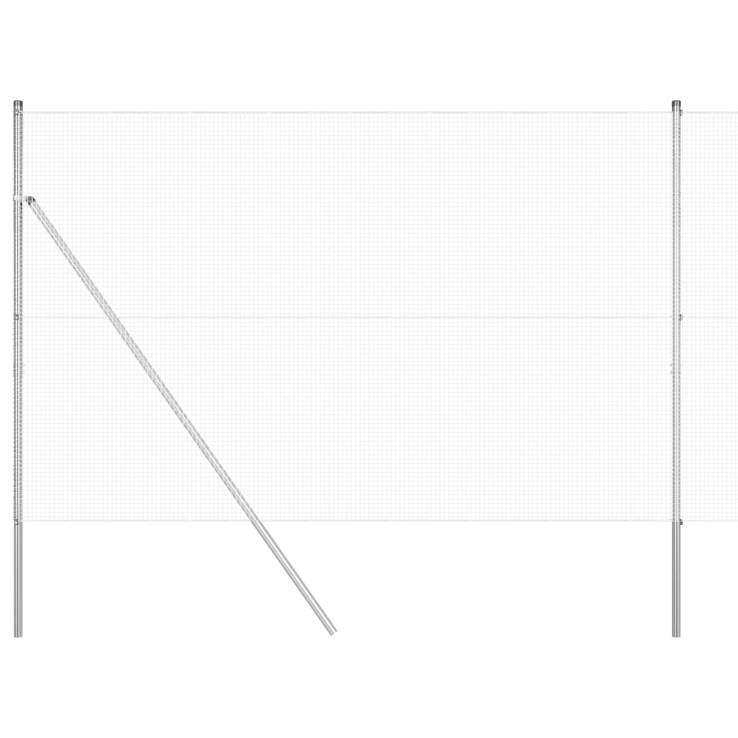 Hegesztett Drótháló Kerítés 2500 x 160 cm Ezüst