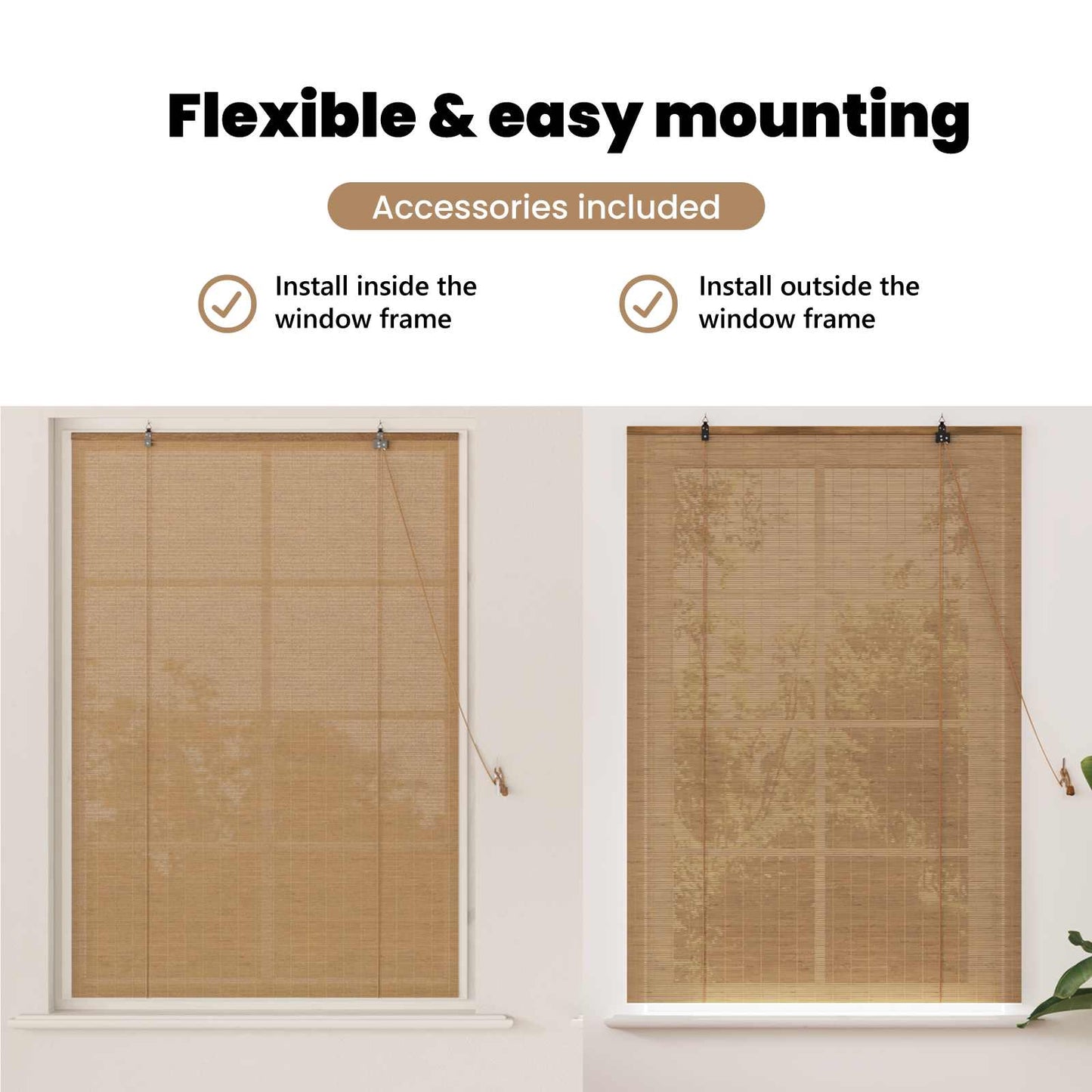 Roletta Barna 120 x 160 cm Bambusz