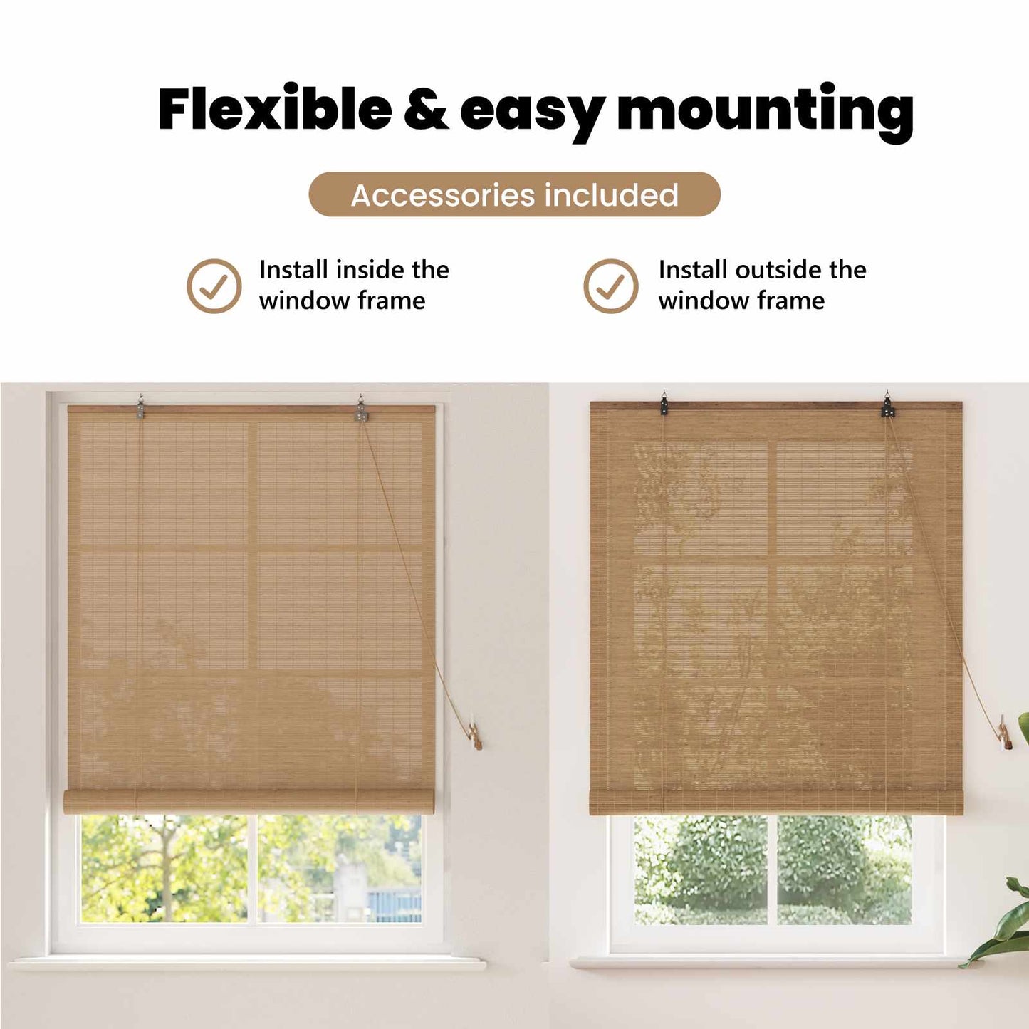 Roletta Barna 120 x 220 cm Bambusz