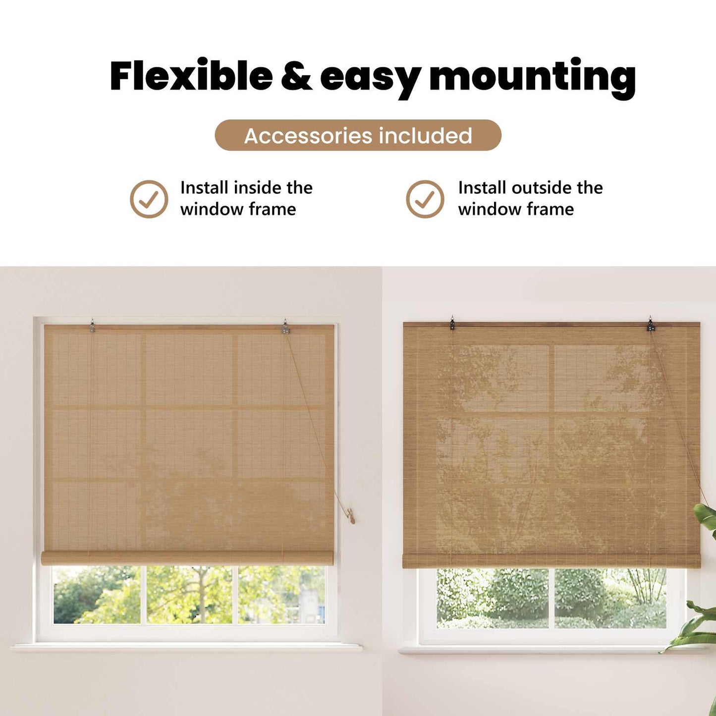 Roletta Barna 150 x 220 cm Bambusz