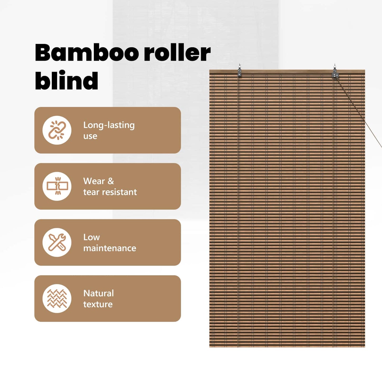 Roletta Barna 100 x 160 cm Bambusz