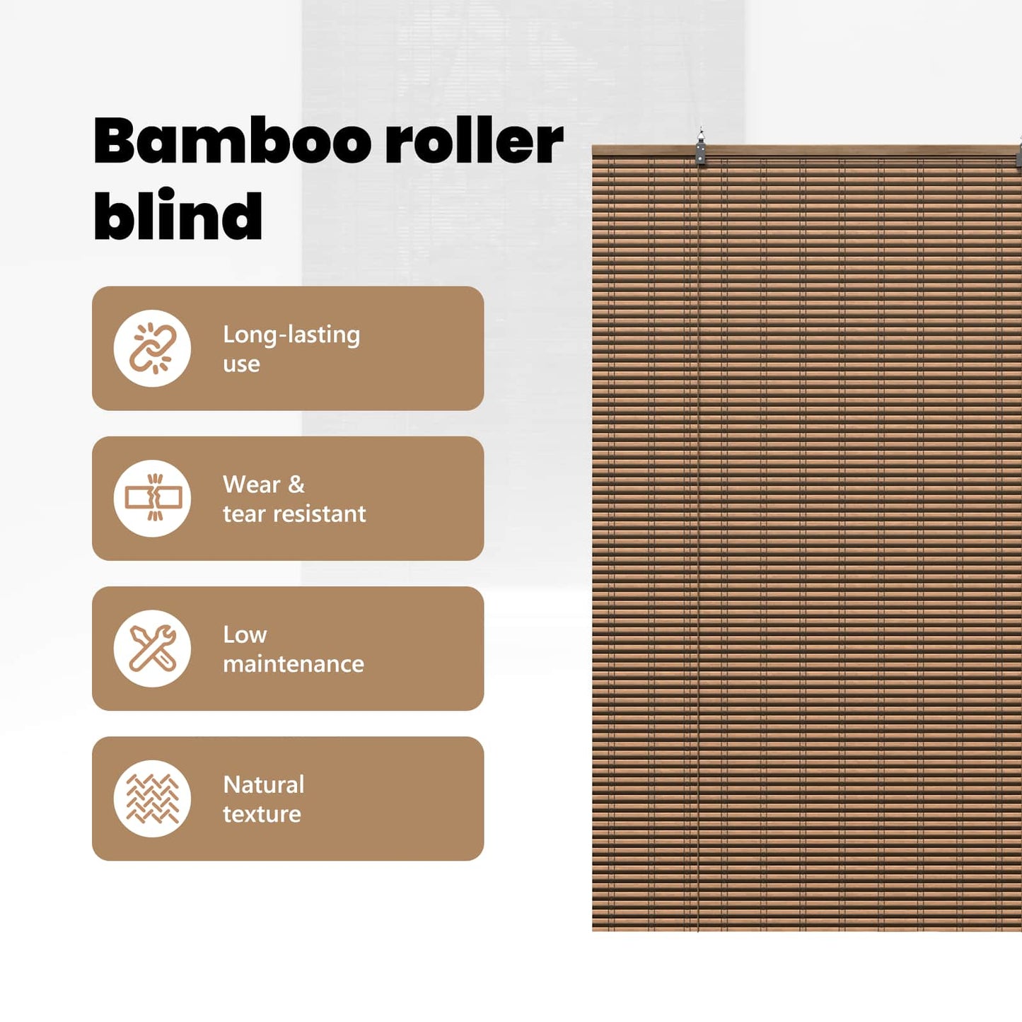 Roletta Barna 110 x 220 cm Bambusz