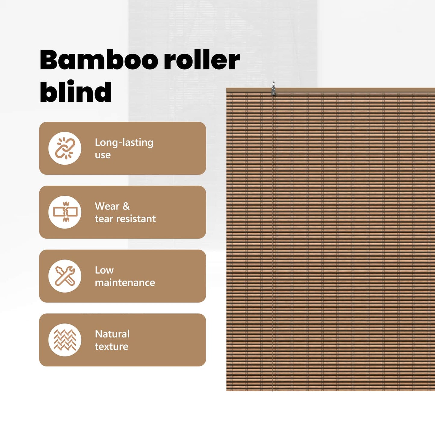 Roletta Barna 150 x 220 cm Bambusz