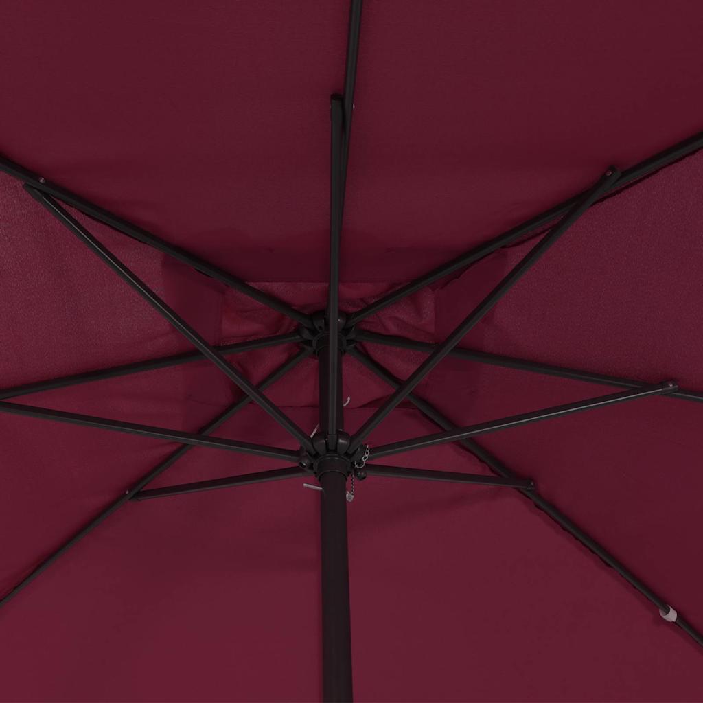 Kerti napernyő Bordeaux piros 295 x 295 x 245 cm