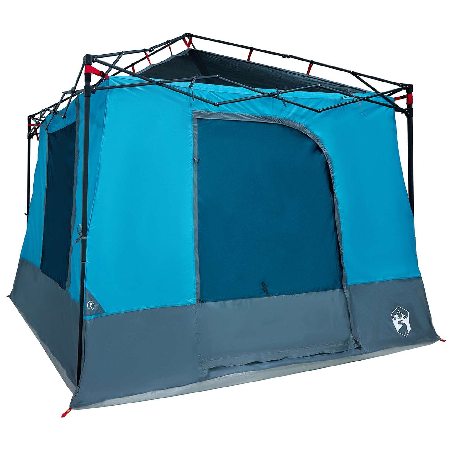 Kemping sátor szett tetővel 2 pcs Kék Taffeta és Szövet