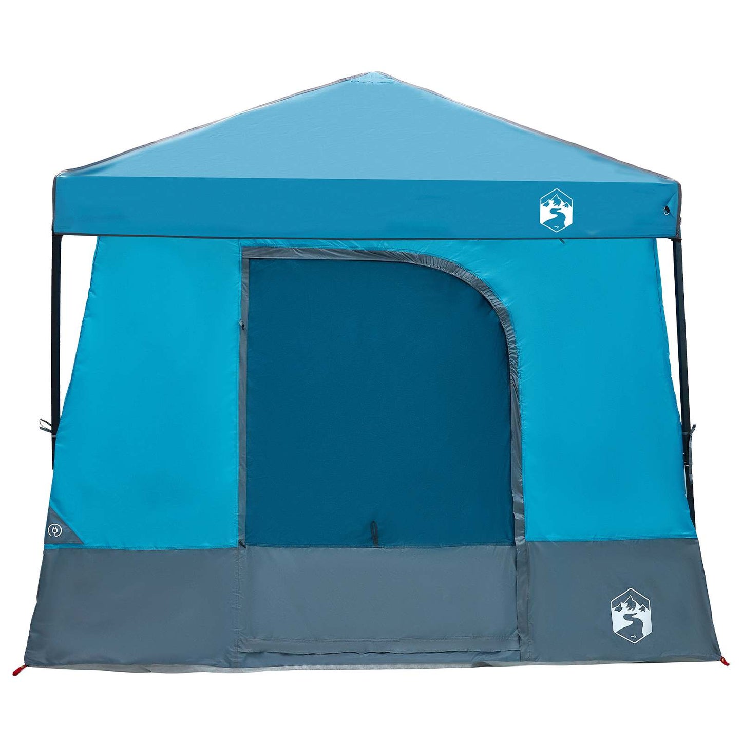 Kemping sátor szett tetővel 2 pcs Kék Taffeta és Szövet