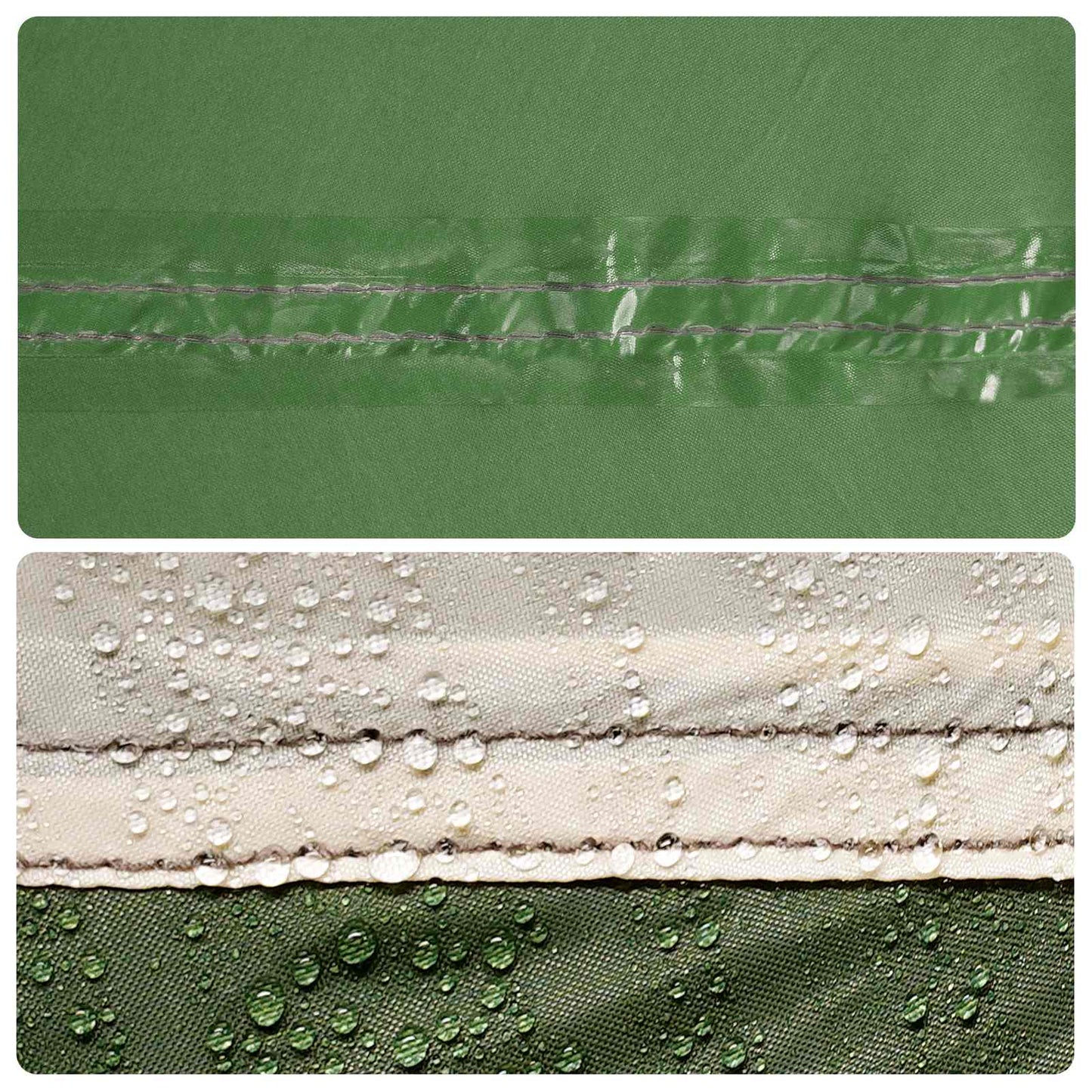 Kemping sátor szett 2 db 4 személyes Zöld Taffeta és Szövet