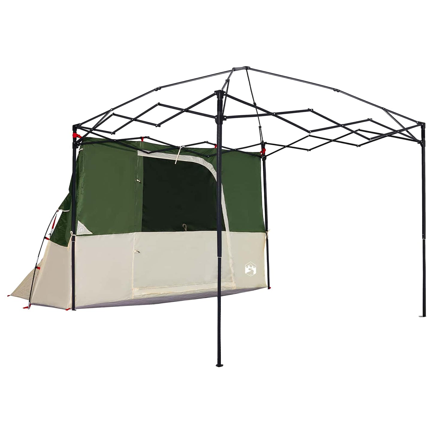 Kemping sátor szett 2 db 4 személyes Zöld Taffeta és Szövet