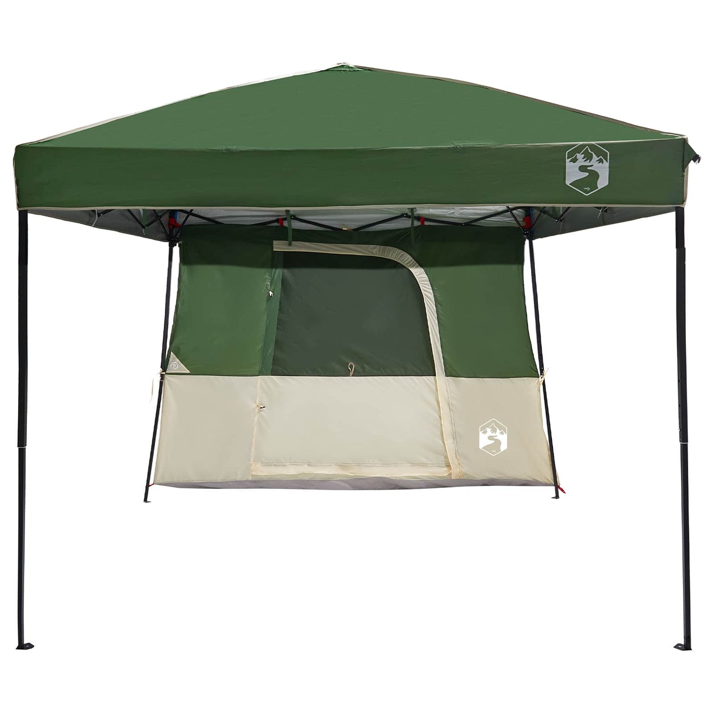 Kemping sátor szett 2 db 4 személyes Zöld Taffeta és Szövet