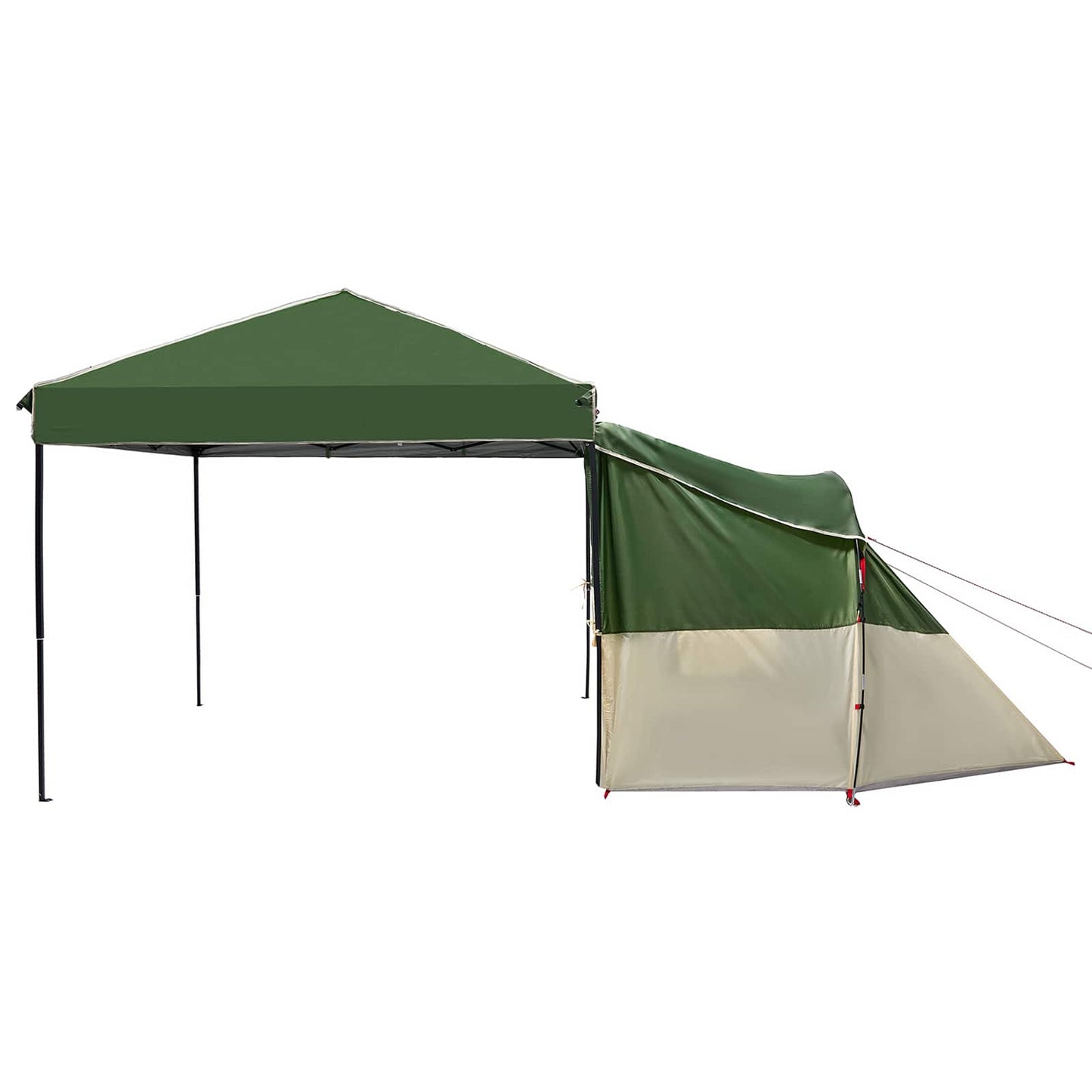 Kemping sátor szett 2 db 4 személyes Zöld Taffeta és Szövet