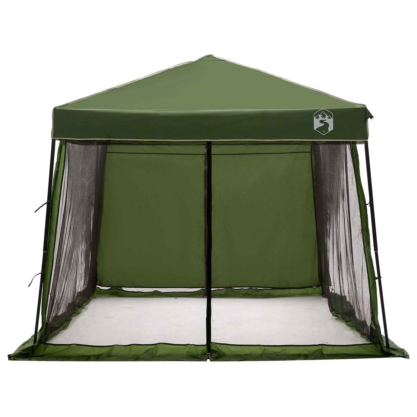 Kemping sátor szett 2 db 6 személyes Zöld Taffeta és Szövet