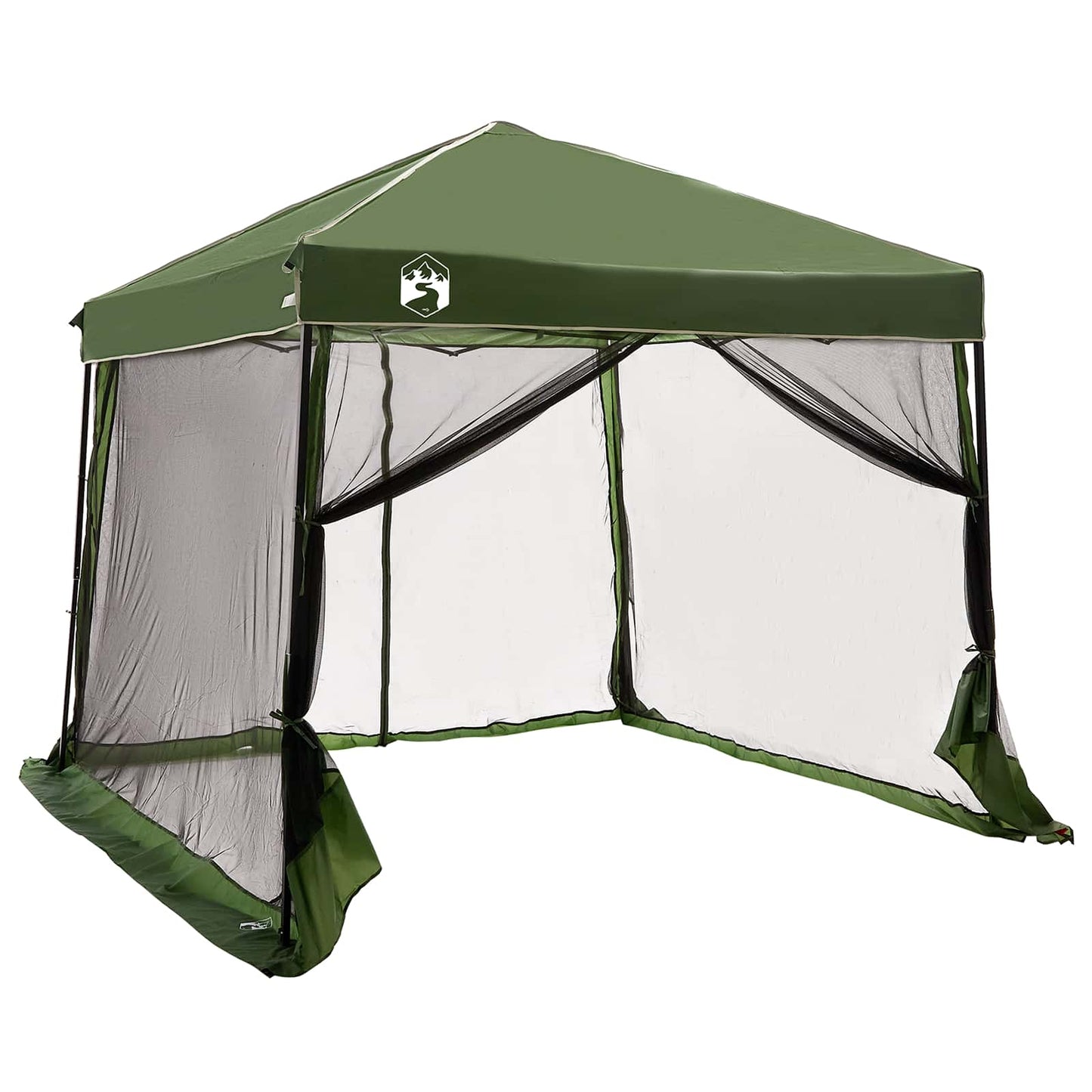 Kemping sátor szett 2 db 6 személyes Zöld Taffeta és Szövet