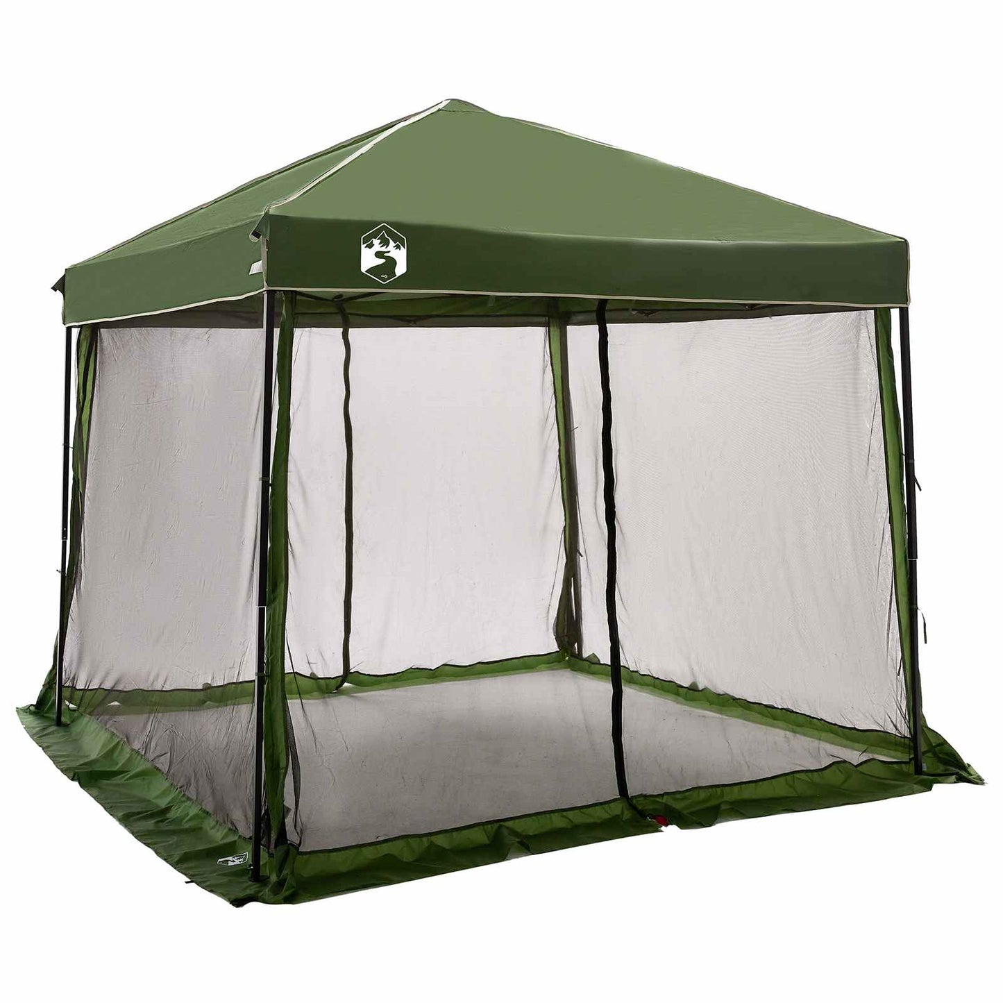 Kemping sátor szett 2 db 6 személyes Zöld Taffeta és Szövet