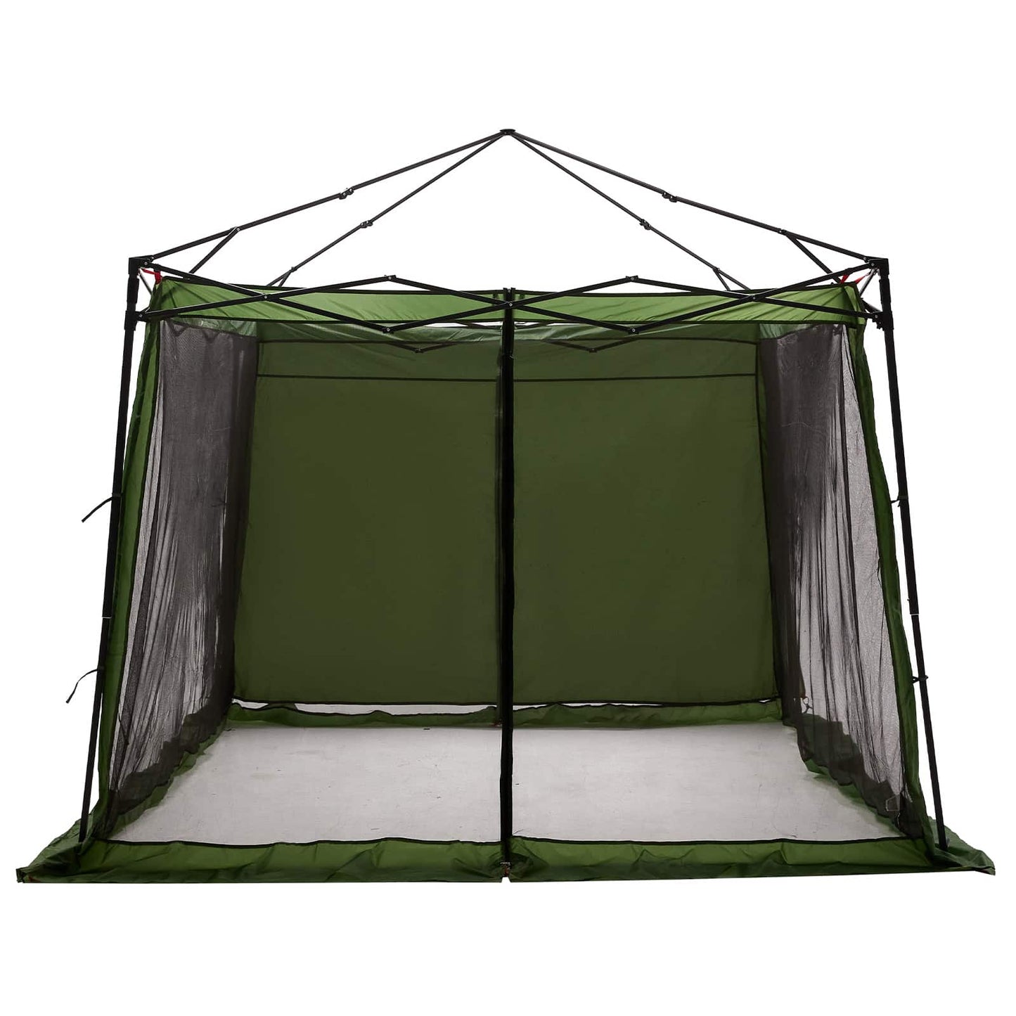 Kemping sátor szett 2 db 6 személyes Zöld Taffeta és Szövet