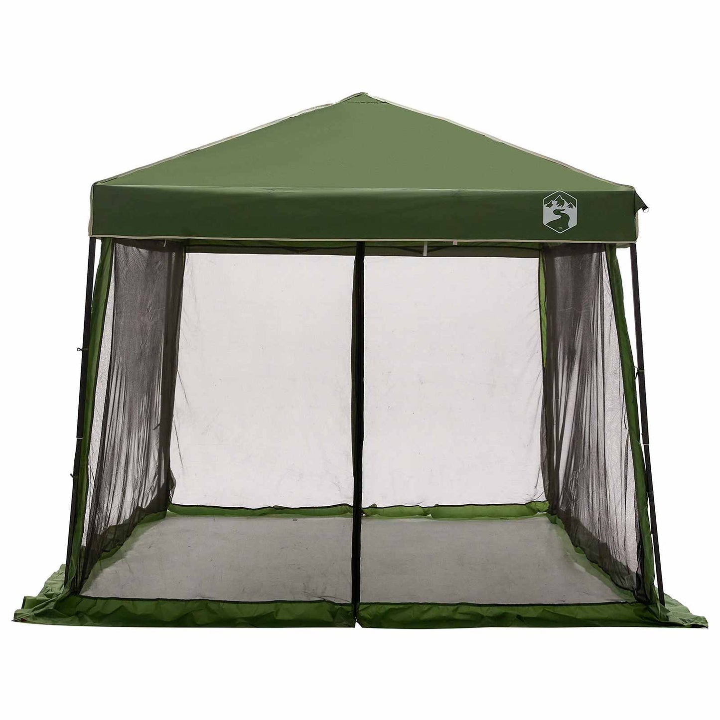 Kemping sátor szett 2 db 6 személyes Zöld Taffeta és Szövet