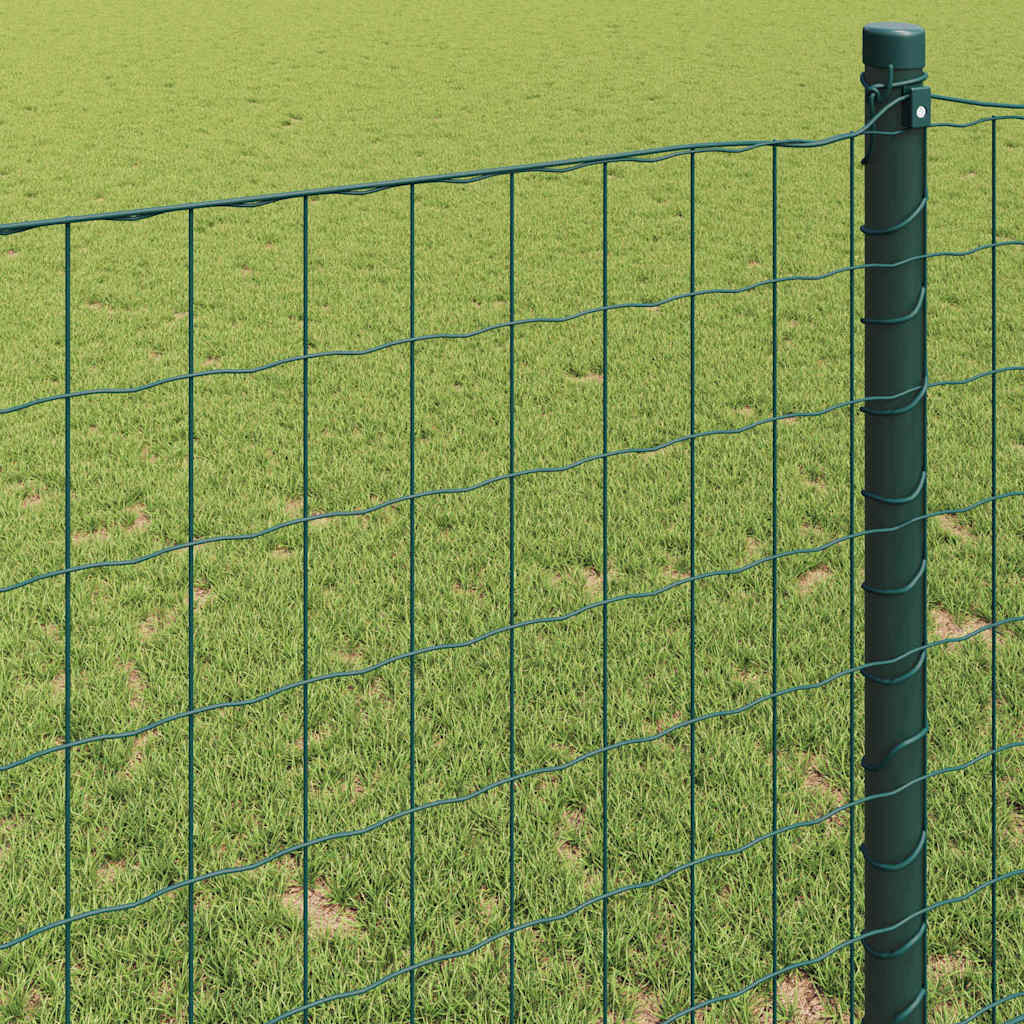 Európai Kerítés Zöld 1 x 10 m PVC-bevonatú vas