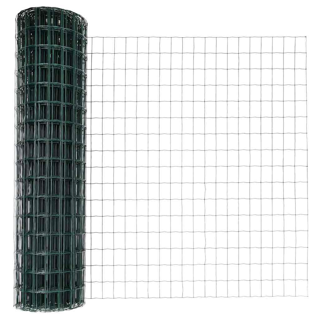 Európai Kerítés Zöld 1 x 10 m PVC-bevonatú vas