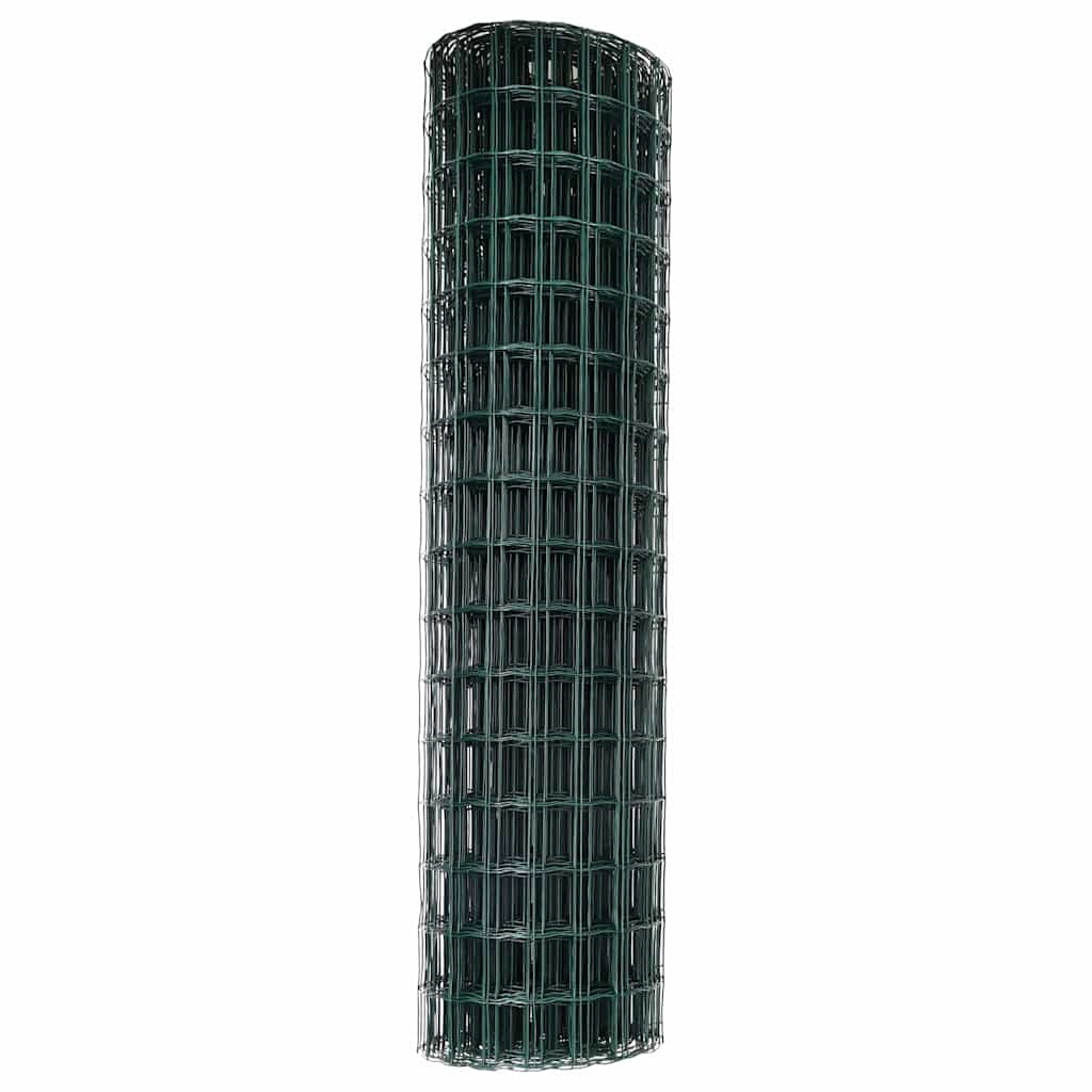 Európai Kerítés Zöld 1 x 10 m PVC-bevonatú vas