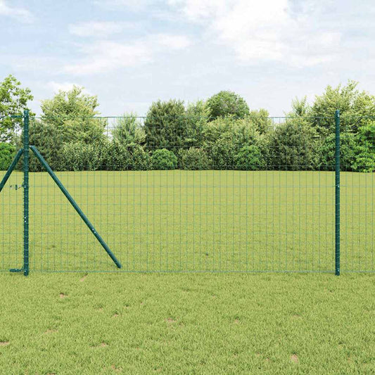 Európai Kerítés 1,4 x 10 m PVC-bevonatú vas Zöld