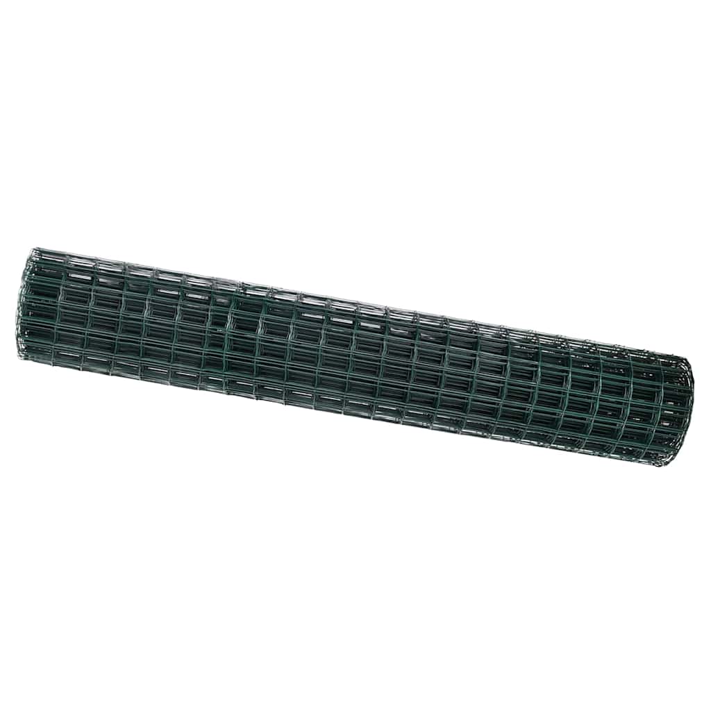 Európai Kerítés Zöld 1,5 x 10 m PVC-bevonatú vas