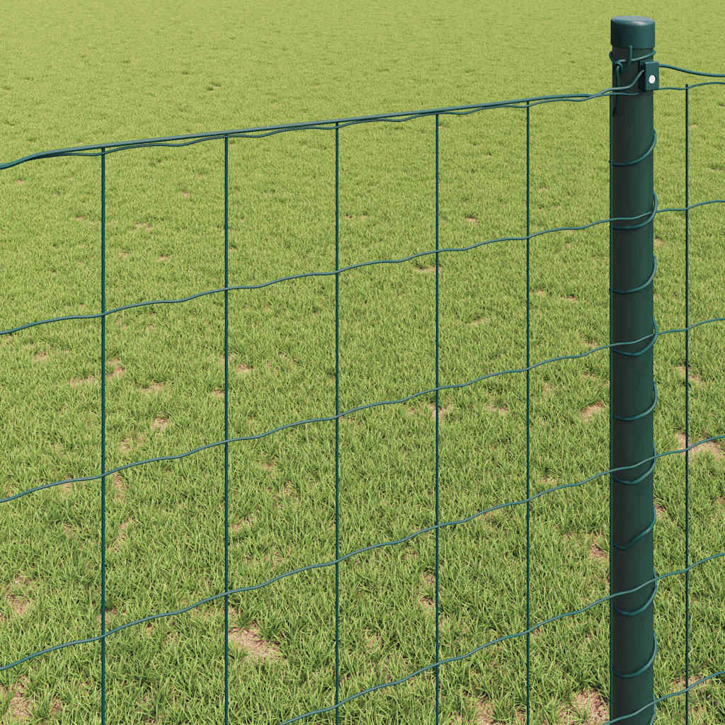Európai Kerítés Zöld 1,4 x 10 m PVC-bevonatú vas
