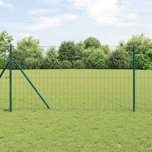 Európai Kerítés 1,4 x 10 m PVC-bevonatú vas Zöld