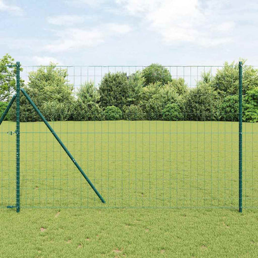 Európai Kerítés 1,5 x 10 m PVC-bevonatú vas Zöld