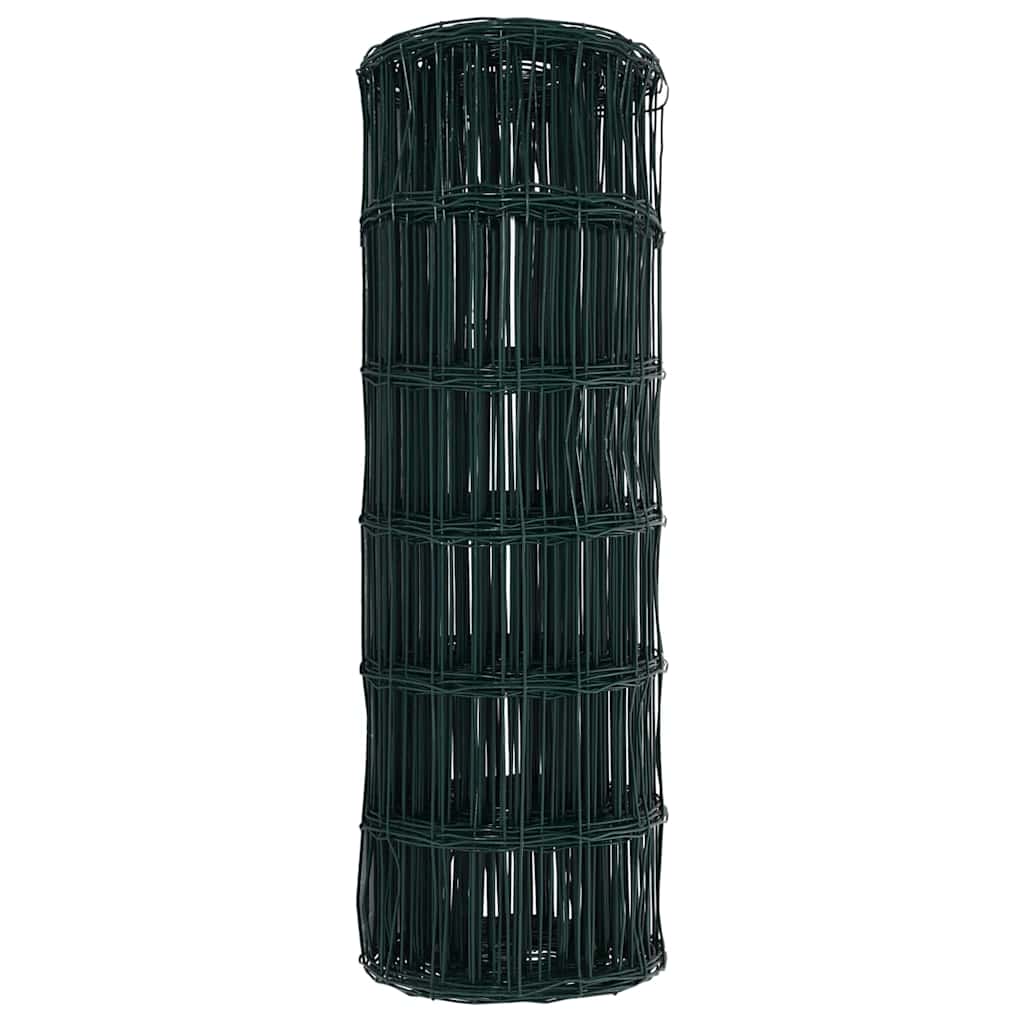 Európai Kerítés Zöld 0,4 x 10 m PVC-bevonatú vas