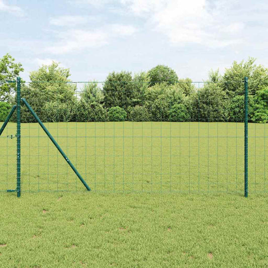 Európai Kerítés 1,4 x 10 m PVC-bevonatú vas Zöld