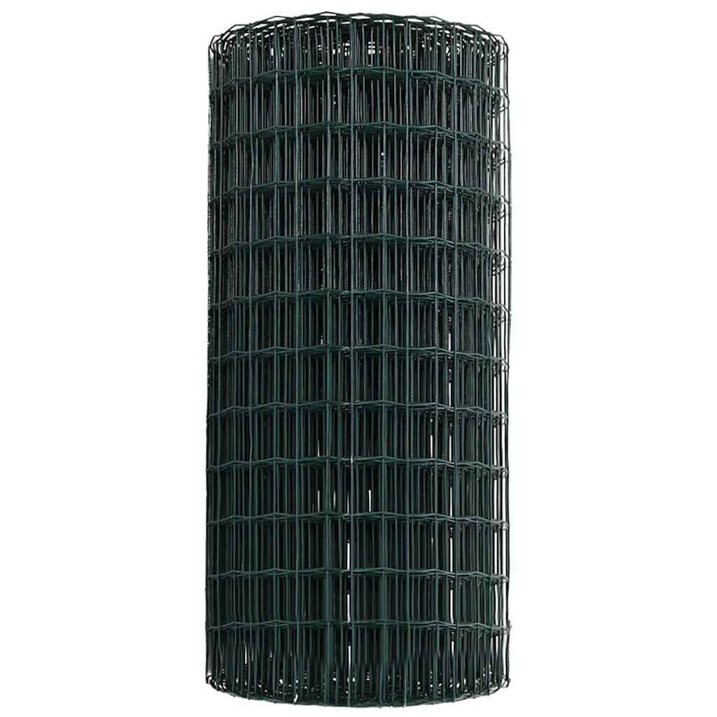 Európai Kerítés Zöld 0,6 x 25 m PVC-bevonatú vas