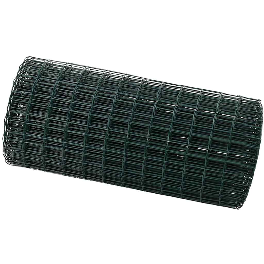 Európai Kerítés Zöld 0.8 x 25 m PVC-bevonatú vas