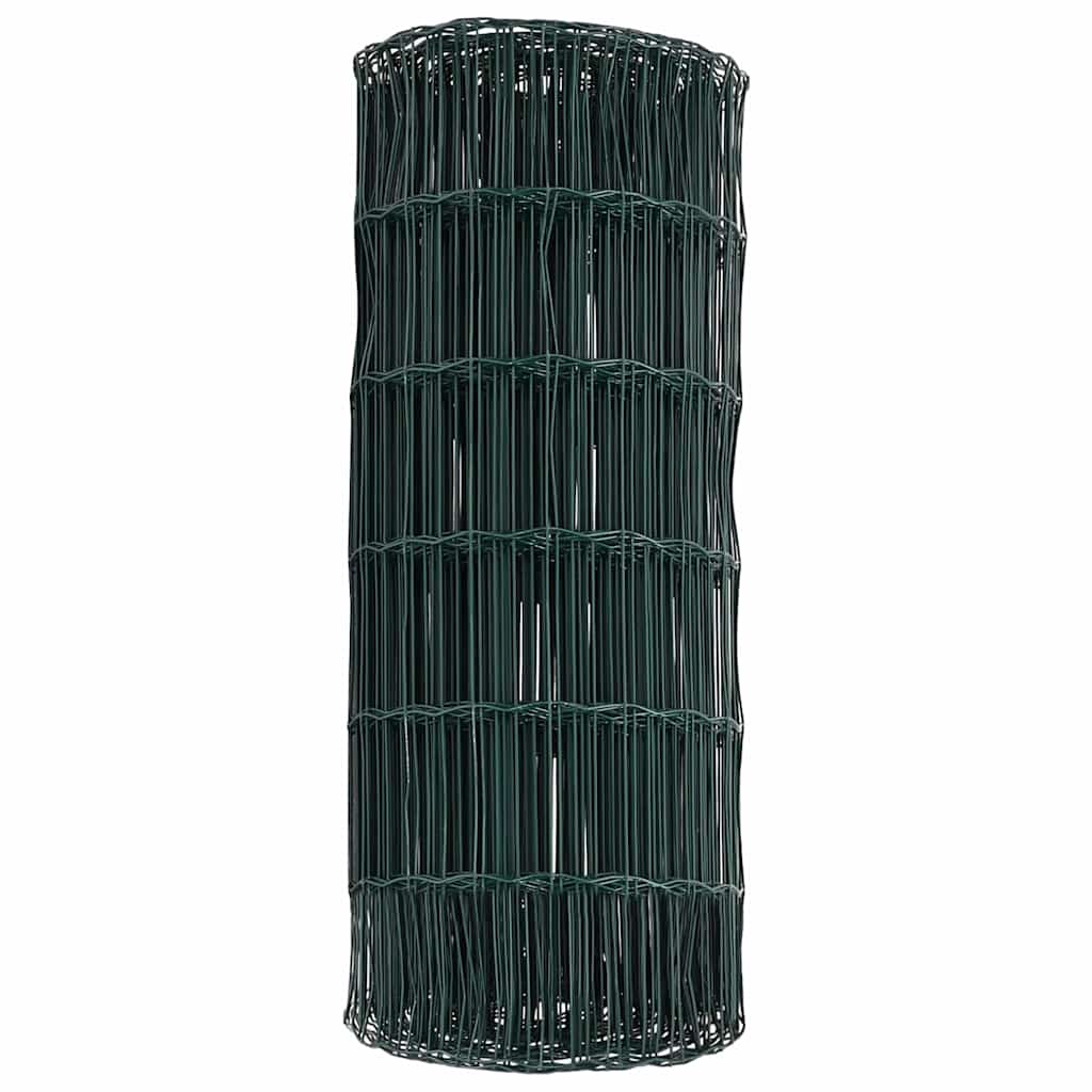 Európai Kerítés Zöld 0,6 x 25 m PVC-bevonatú vas