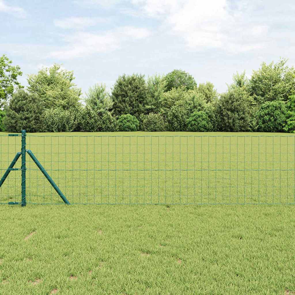 Európai Kerítés Zöld 0,6 x 10 m PVC-bevonatú vas