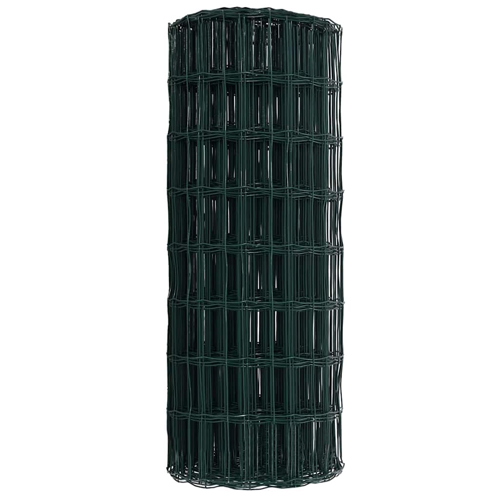 Európai Kerítés Zöld 0,6 x 10 m PVC-bevonatú vas