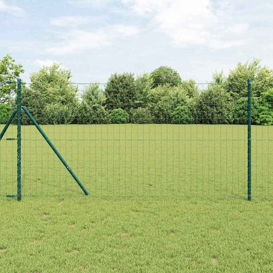Európai Kerítés 1,4 x 10 m PVC-bevonatú vas Zöld