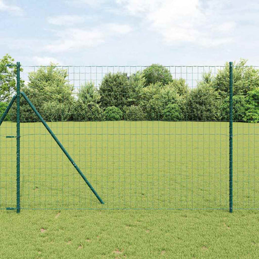 Európai Kerítés 1,6 x 10 m PVC-bevonatú vas Zöld