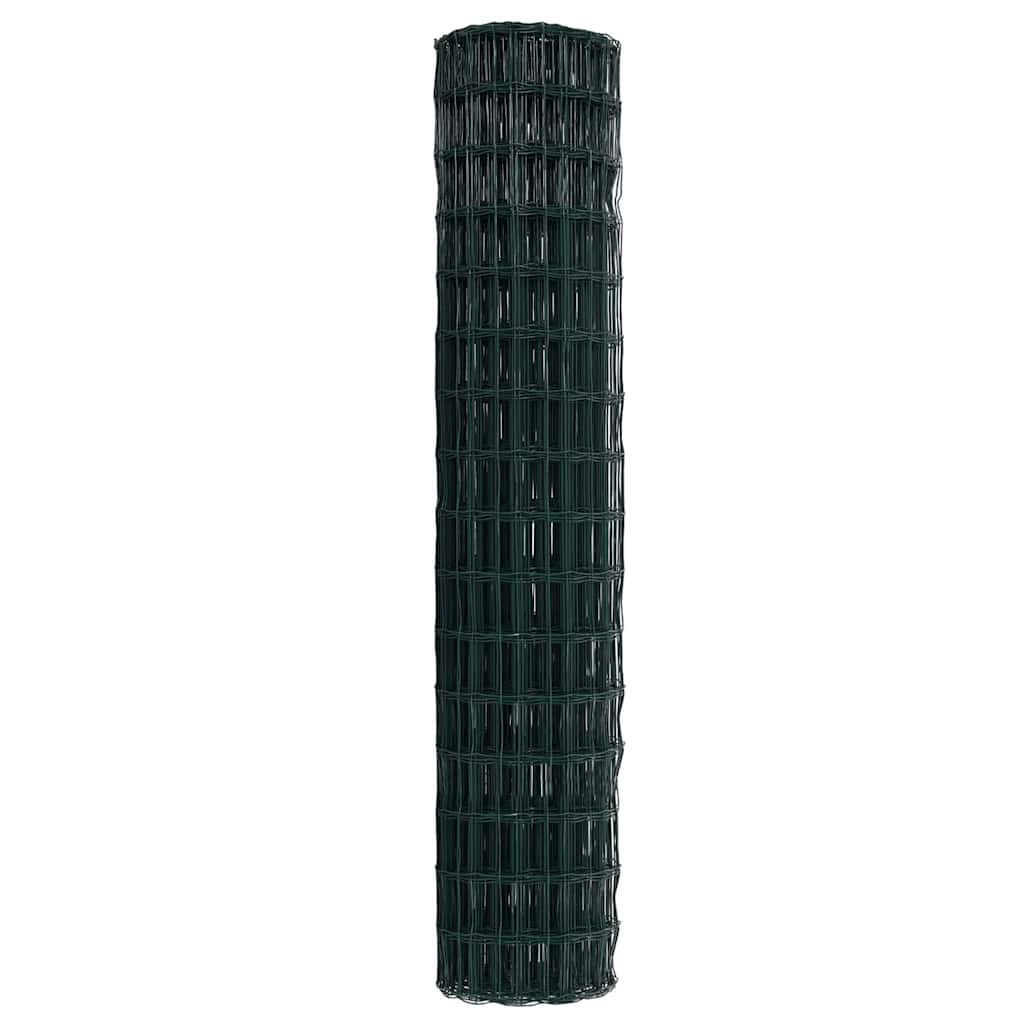 Európai Kerítés Zöld 1,6 x 10 m PVC-bevonatú vas