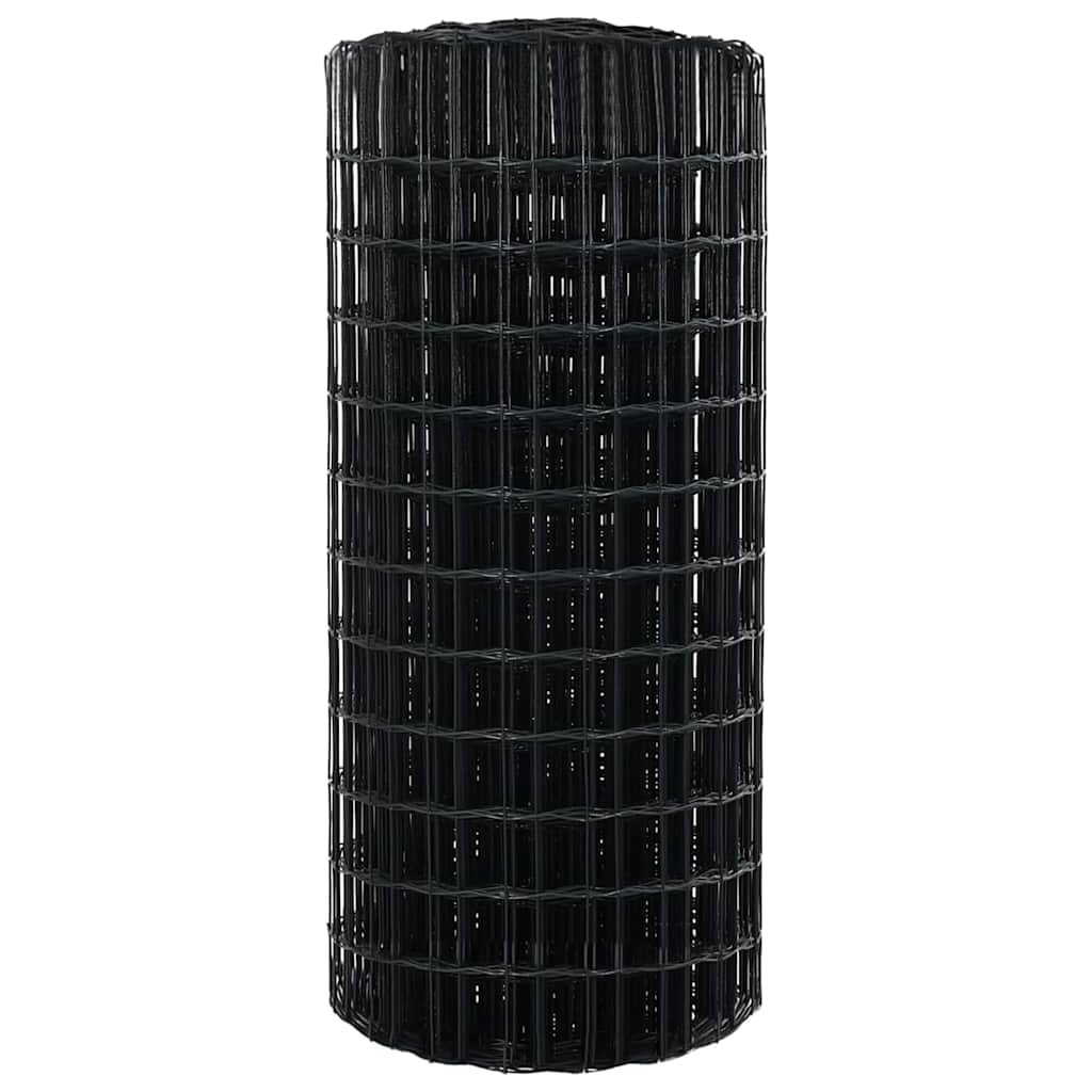 Európai Kerítés Szürke 0,8 x 10 m PVC-bevonatú vas