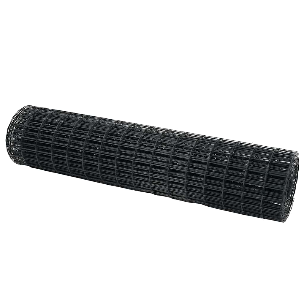 Európai Kerítés Szürke 1,4 x 10 m PVC-bevonatú vas