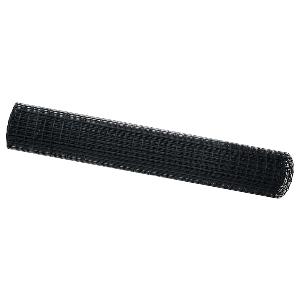 Európai Kerítés Szürke 1,5 x 10 m PVC-bevonatú vas