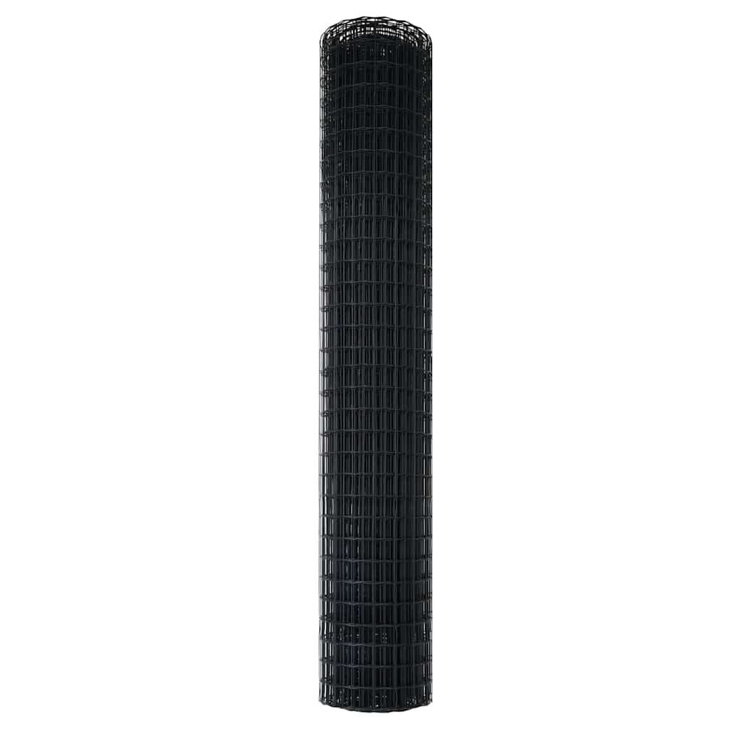 Európai Kerítés Szürke 1,5 x 10 m PVC-bevonatú vas