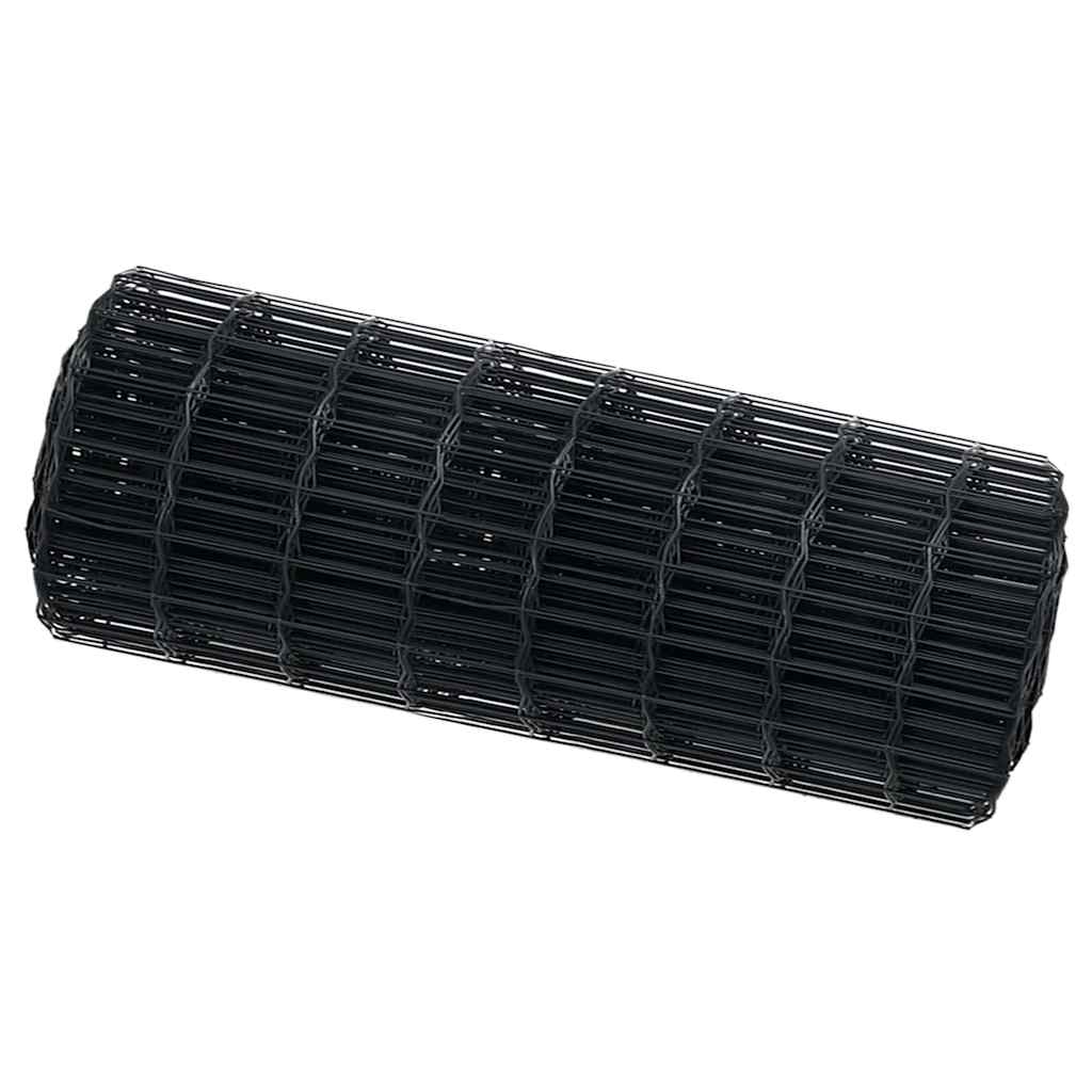 Európai Kerítés Szürke 0,4 x 10 m PVC-bevonatú vas
