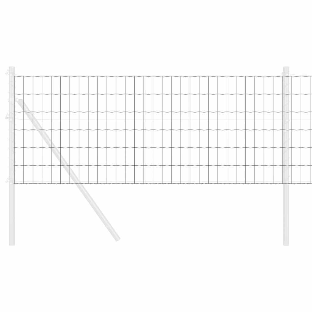 Európai Kerítés Szürke 0,6 x 10 m PVC-bevonatú vas